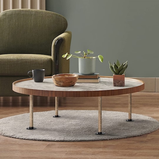 NEX™ Brown Industrial Pipe Metal Table Legs, 4ct.